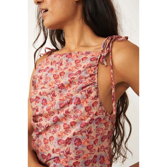 đLAST CHANCEđ NWT Free People Nights In Printed Cami / Fog Combo - Picture 5 of 7